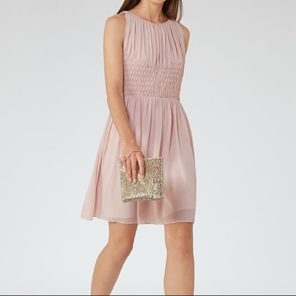 pink dress reiss
